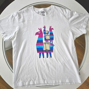 Uniqlo UT Fortnite Llamas Graphic T-Shirt White